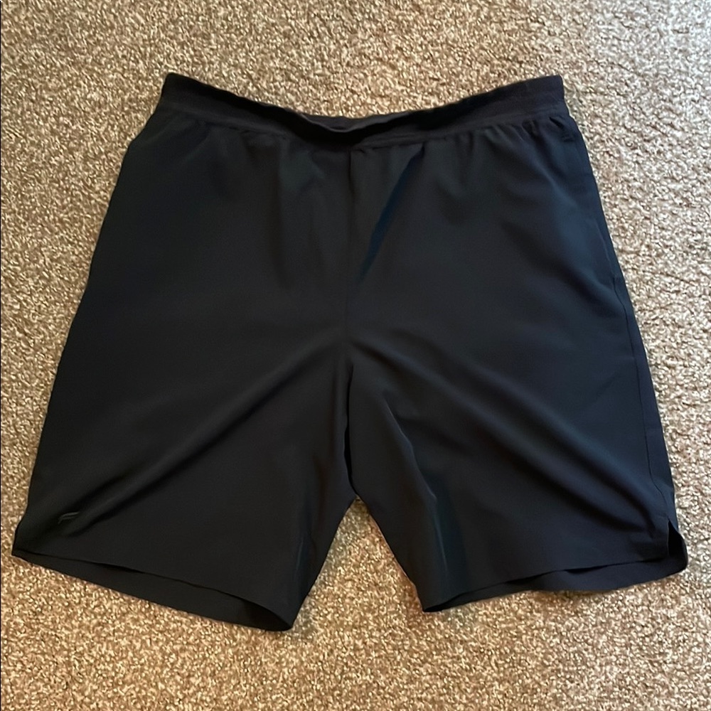 Fabletics Black Athletic Shorts Relaxed Fit Performance